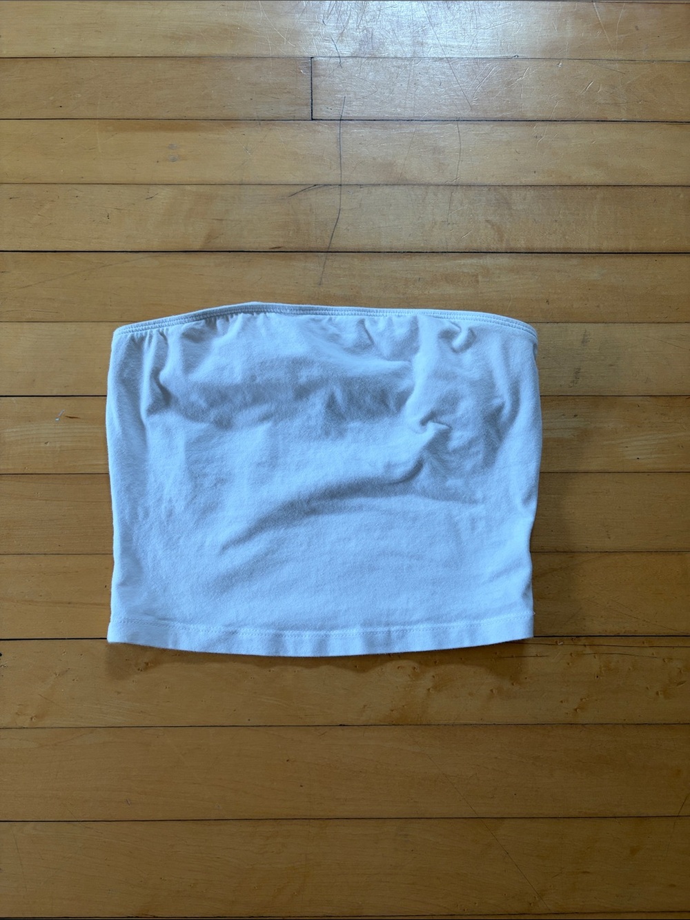 PINK Victoria's Secret White Strapless Cotton Tube Top